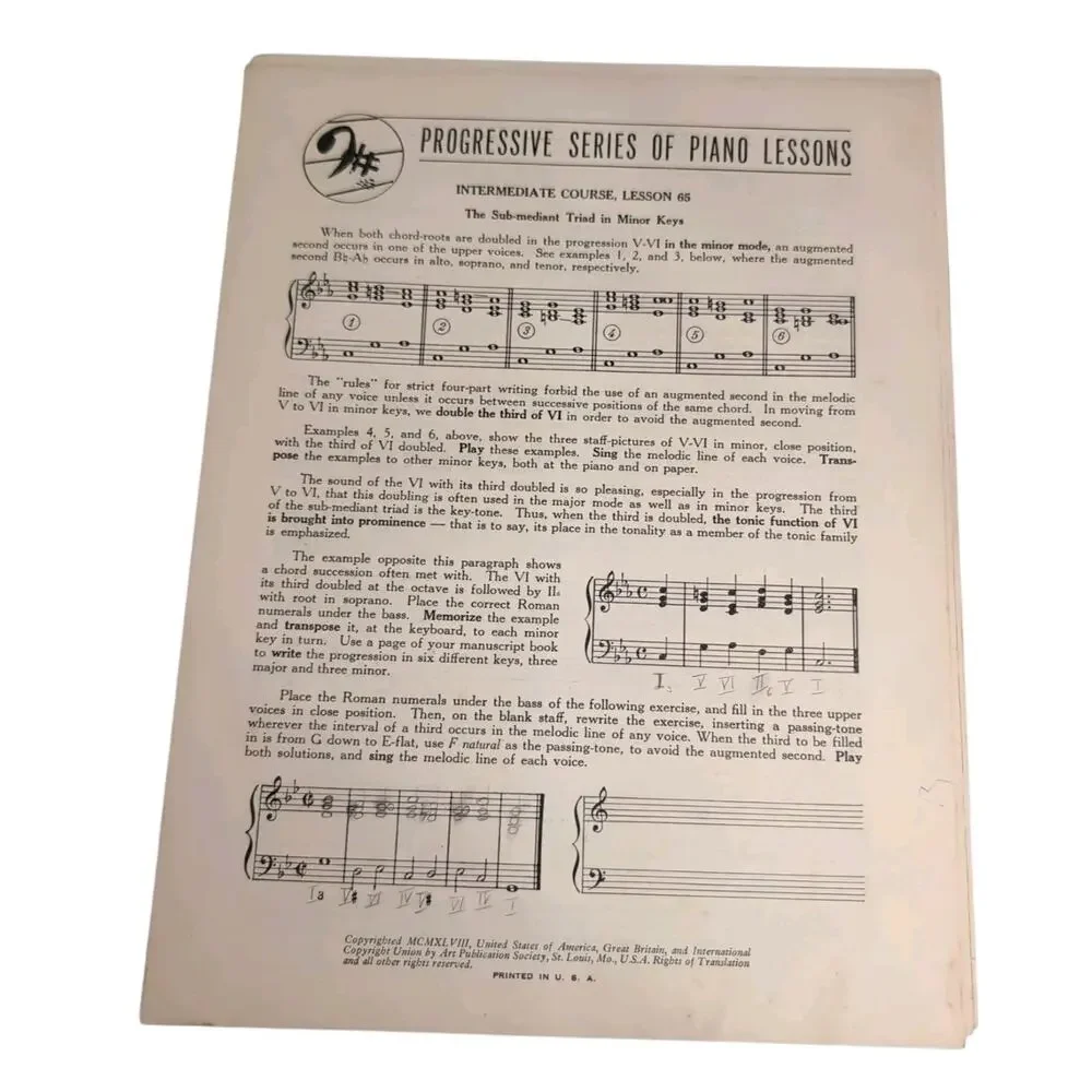 Progressive Series Theory Text Courses Sections 4 to 9 Jr to Sr Piano Lessons